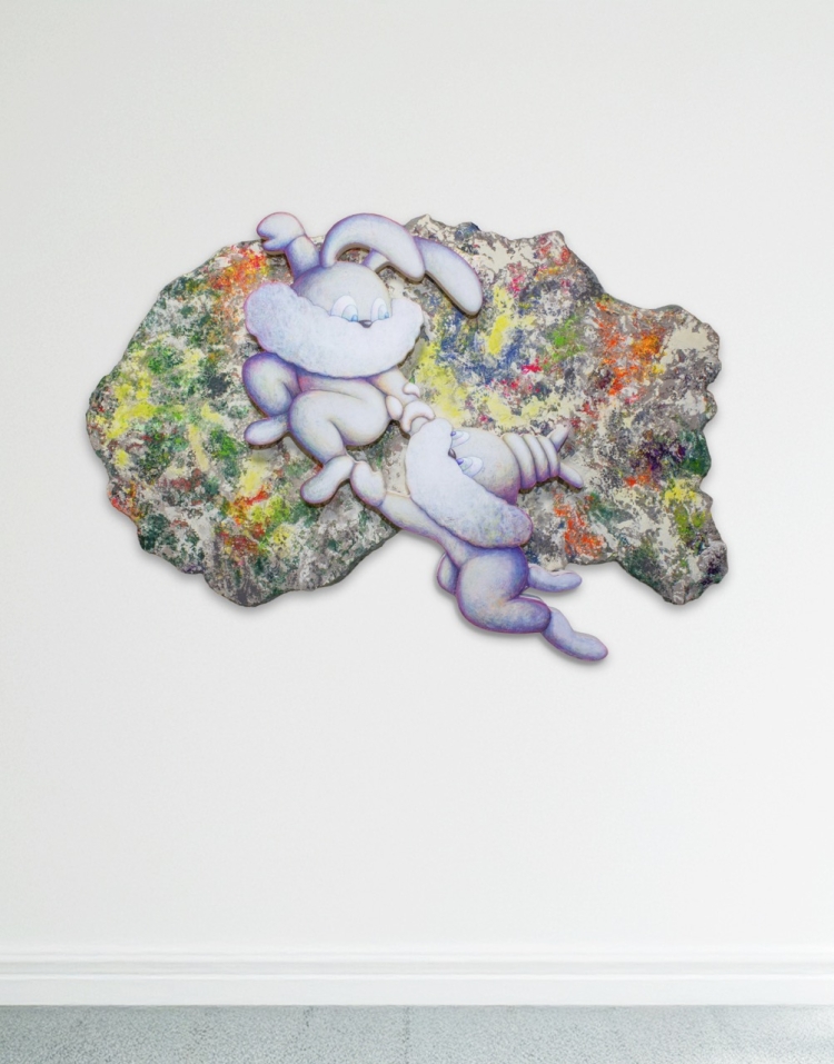 "Pieces Of It" Acrylic on shaped canvas and styrofoam / 2025/ 1250 x 920mm