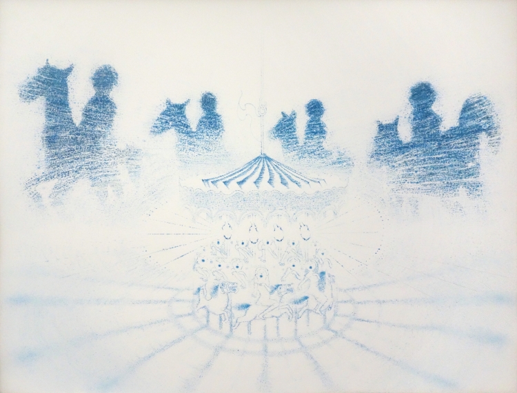 木村太陽　「chant」　2025　アクリル、紙　65.5×49.7cm