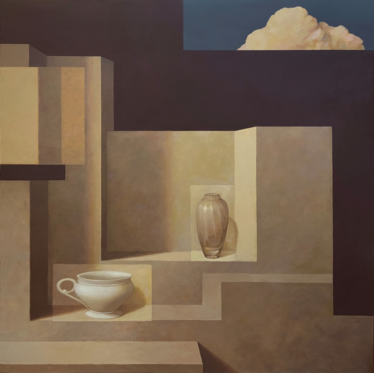 SUGANO Yumiko　“tow_31”　2025　Oil on canvas　116.7×116.7cm