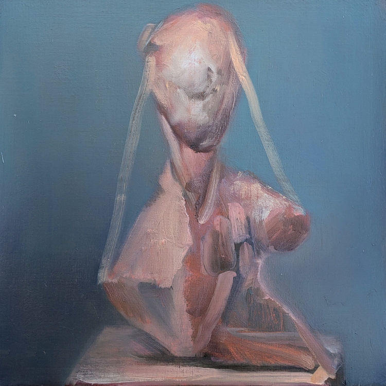 作品名：Untitled 制作年：2026 素材：Oil on canvas サイズ：S10（530×530㎜