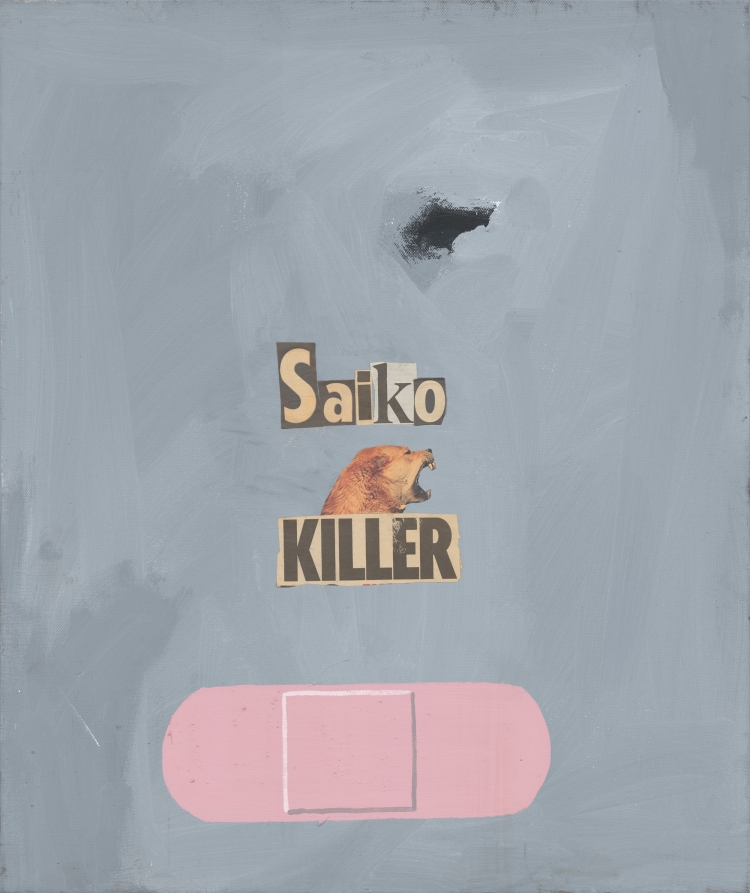 「Saiko Killer」 (2006-2011)  Acrylic and newsprint paper on canvas  W510×H610mm