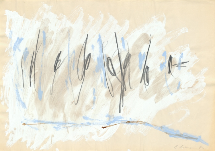 「Untitled」 1995  Acrylic, coffee and graphite on paper  W753×H527mm