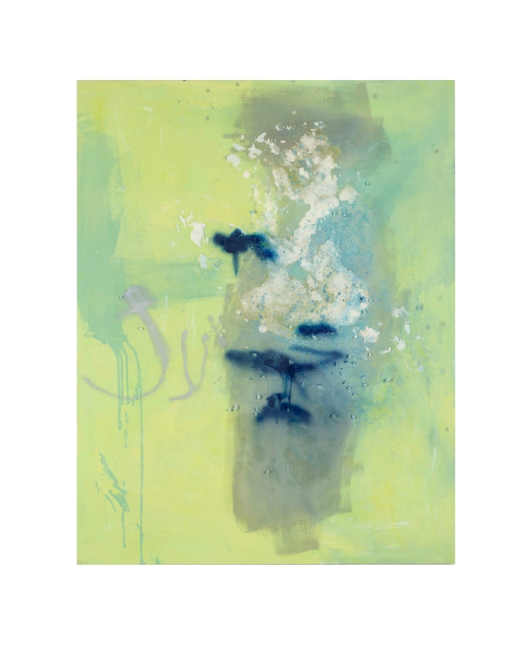 《Untitled （Yellow Blue Ⅳ）》,2021,Mixed media on canvas, 182.5×142.5cm