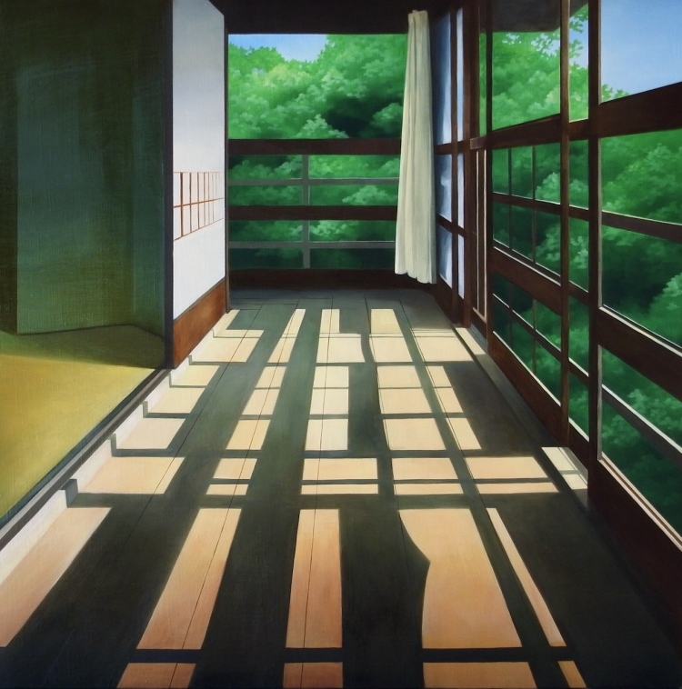 岩月ユキノ  廊下 2023 53 × 53 cm Oil on canvas