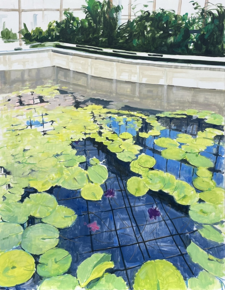 Mana Konishi I ⼩⻄真奈 Water Lilies, 2024 Oil on canvas 117 x 91 cm I 46 x 35 7/8 in