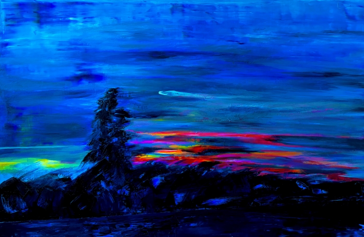 "Untitled", 油彩キャンバス, 97×145.5cm